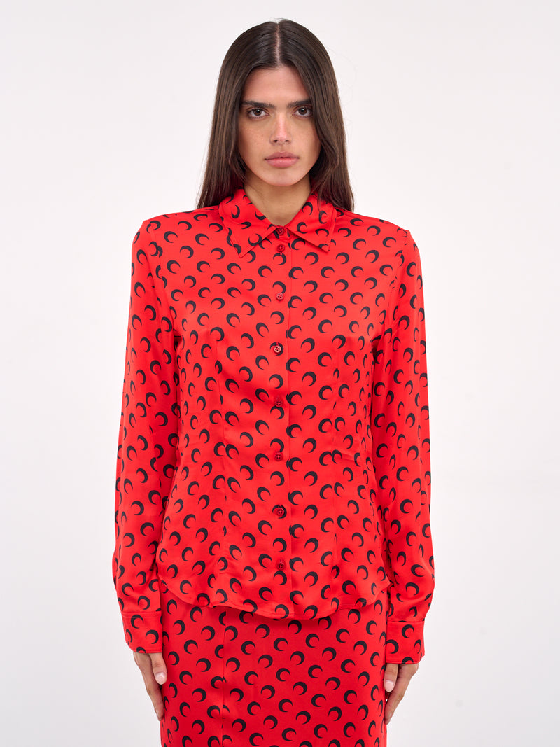 Moon Monogram Blouse (WSI023B-CWOV0059-RED)