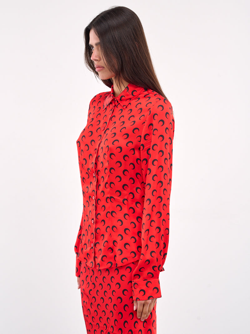 Moon Monogram Blouse (WSI023B-CWOV0059-RED)
