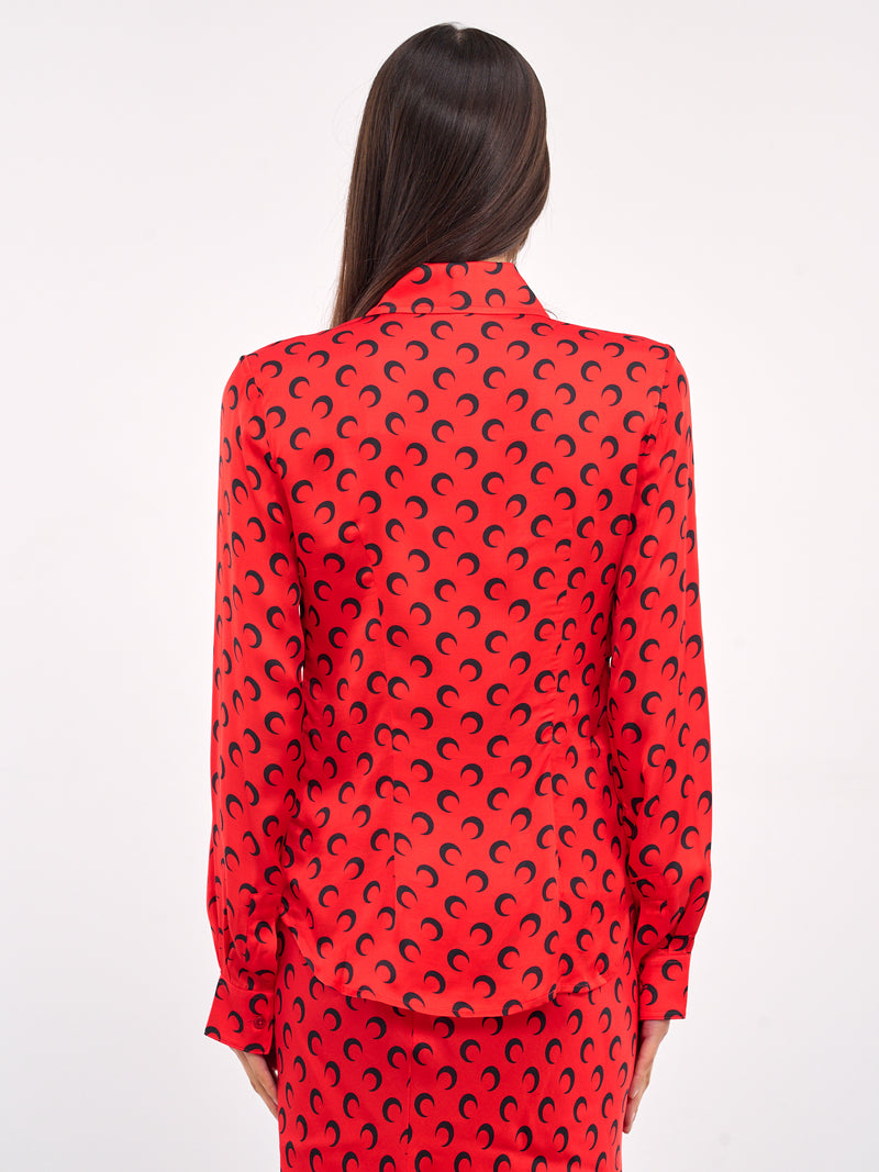 Moon Monogram Blouse (WSI023B-CWOV0059-RED)
