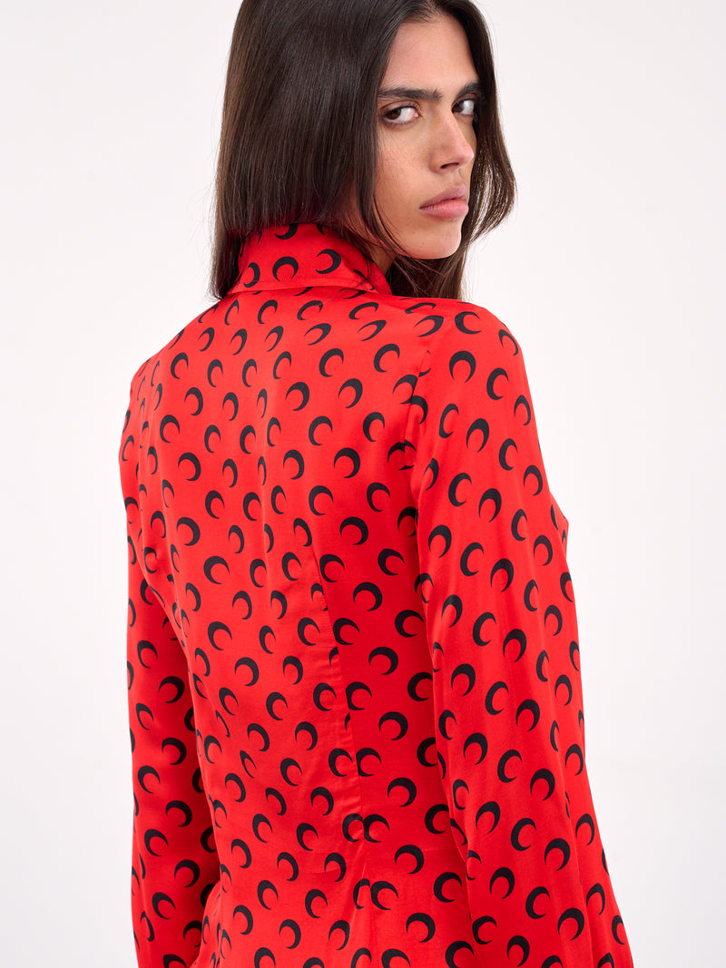 Moon Monogram Blouse (WSI023B-CWOV0059-RED)