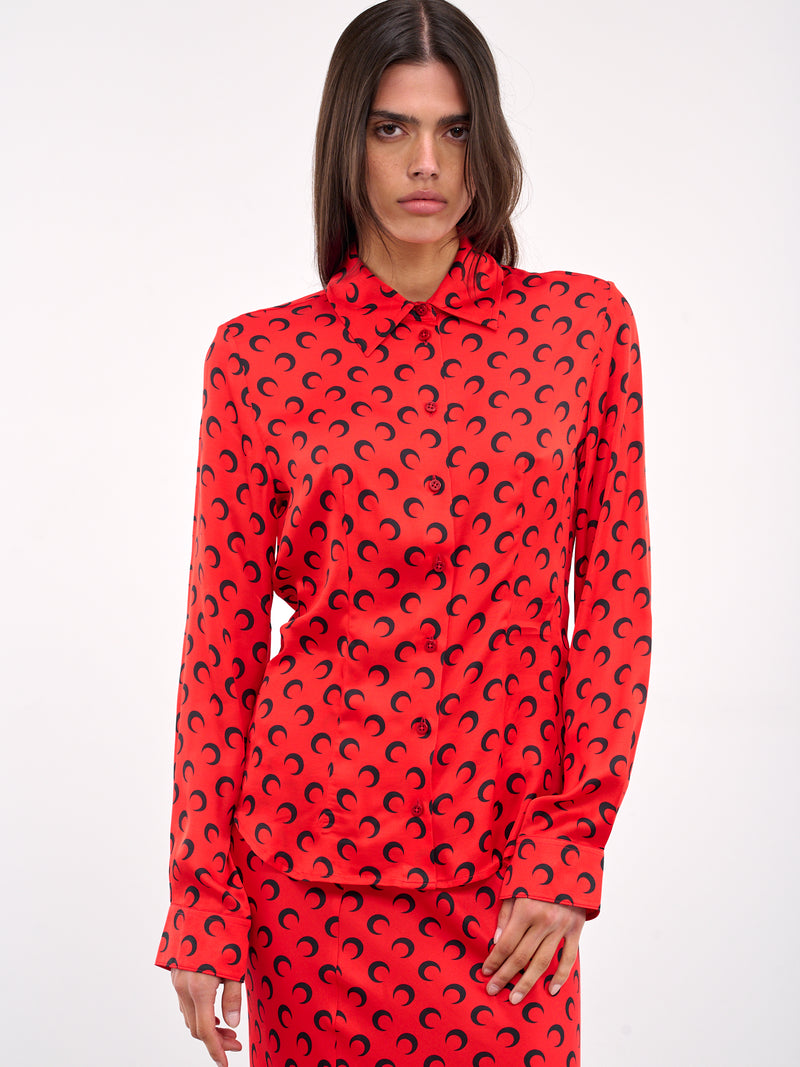 Moon Monogram Blouse (WSI023B-CWOV0059-RED)