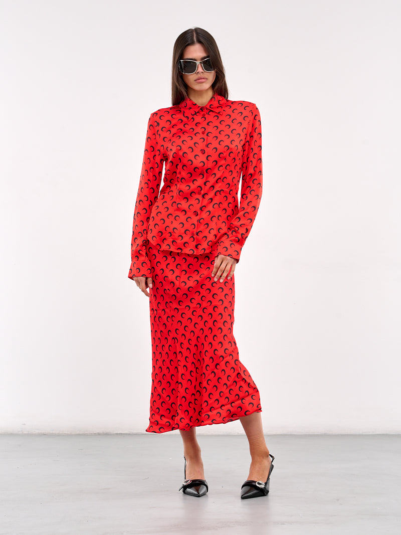 Moon Monogram Blouse (WSI023B-CWOV0059-RED)