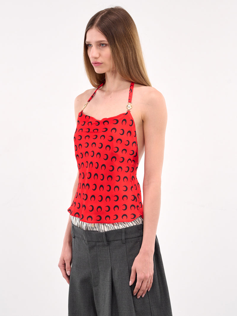 Moon Satin Strap Top (WTO426A-CWOV0060-RED)