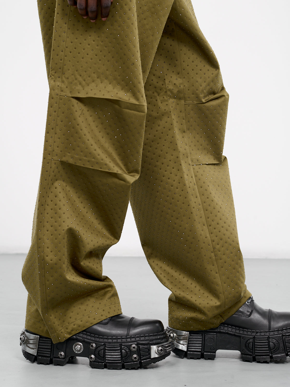 Studded Trousers (WTR02S-DAISY-MILITARY-GREEN)
