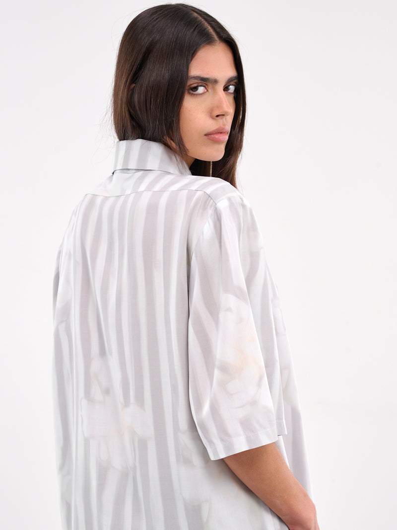 Sunny Button Up Shirt (XX3940-SUNNY-NAVY-FLOWER-STRIP)