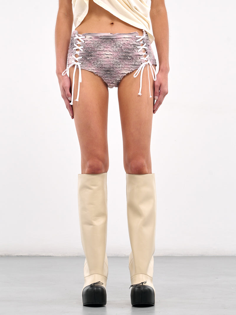 Lace-Up Panty (XX6037-LAVENDER-PLAID)