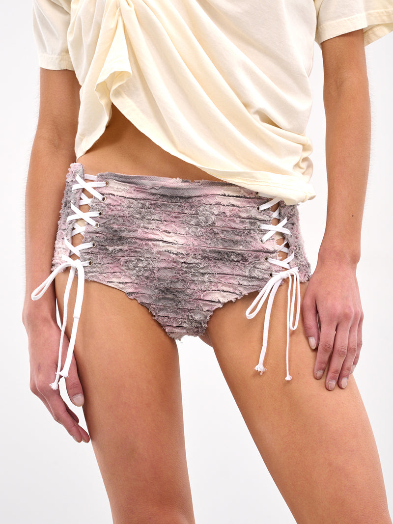 Lace-Up Panty (XX6037-LAVENDER-PLAID)