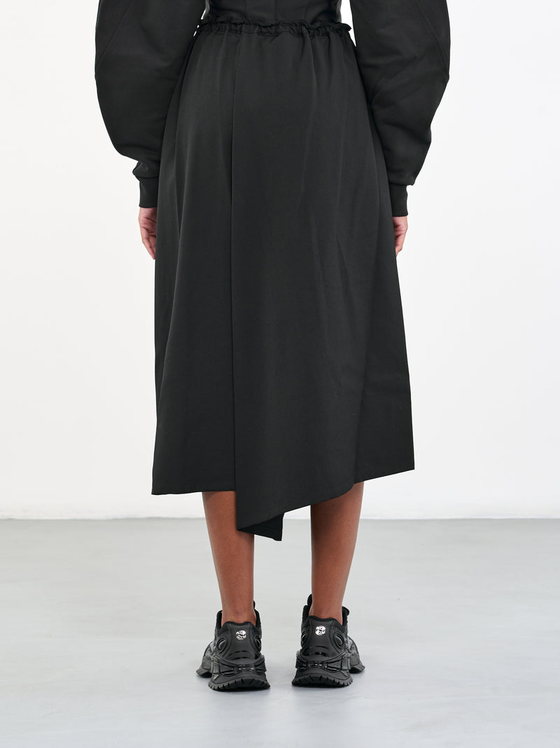 Draped Skirt (YU-P02-100-1-BLACK)