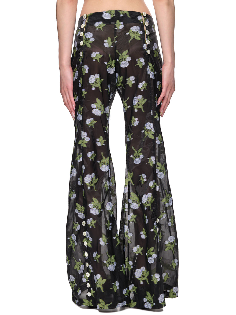 Yuhan Wang Jacquard Trousers | H.Lorenzo - back
