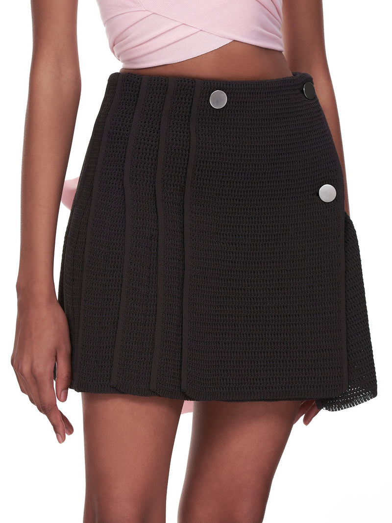 Bottega Veneta Pleated Mesh Skirt | H. Lorenzo - detail