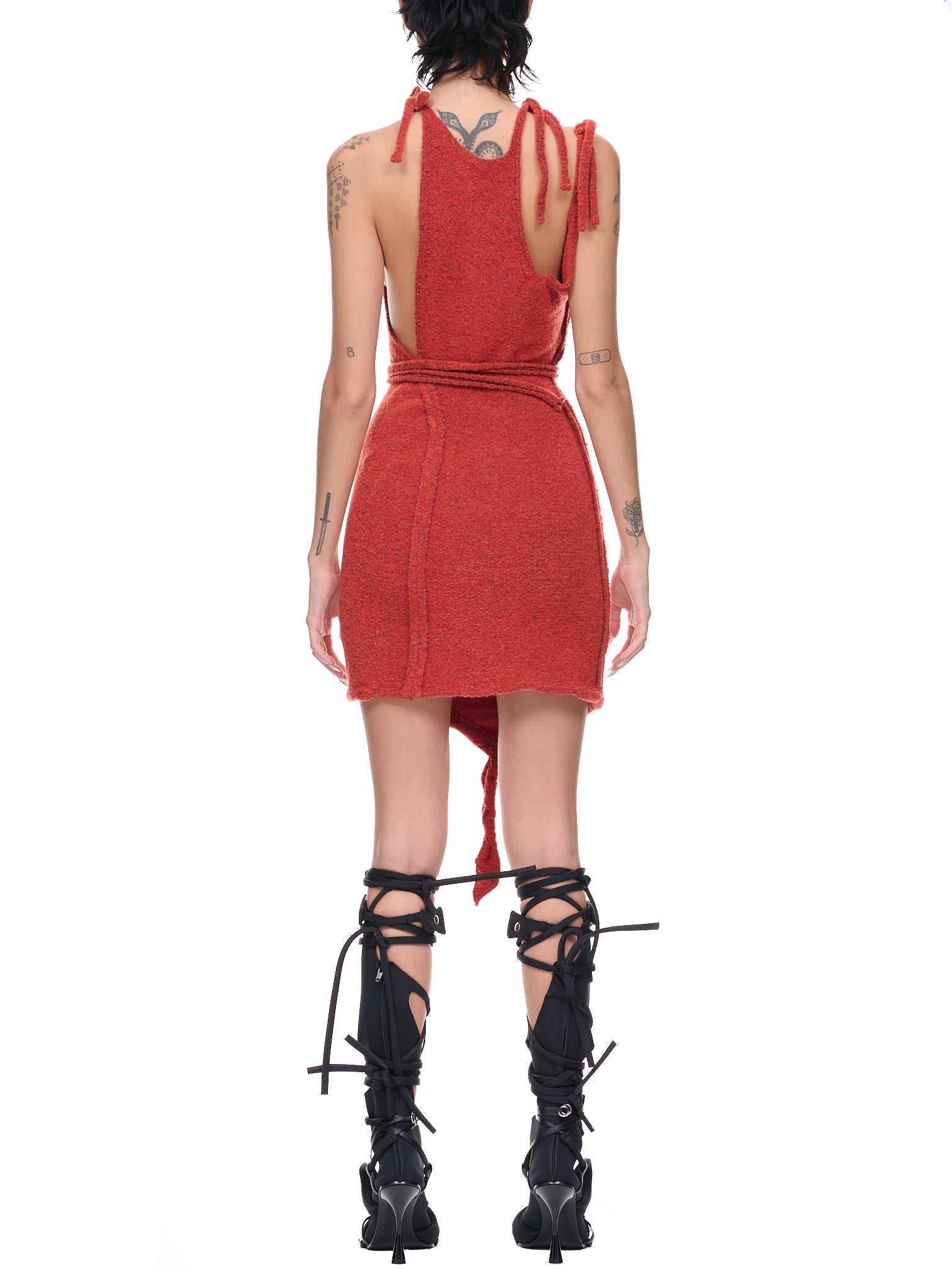 Bouclé Knit Dress (0702602-RED)
