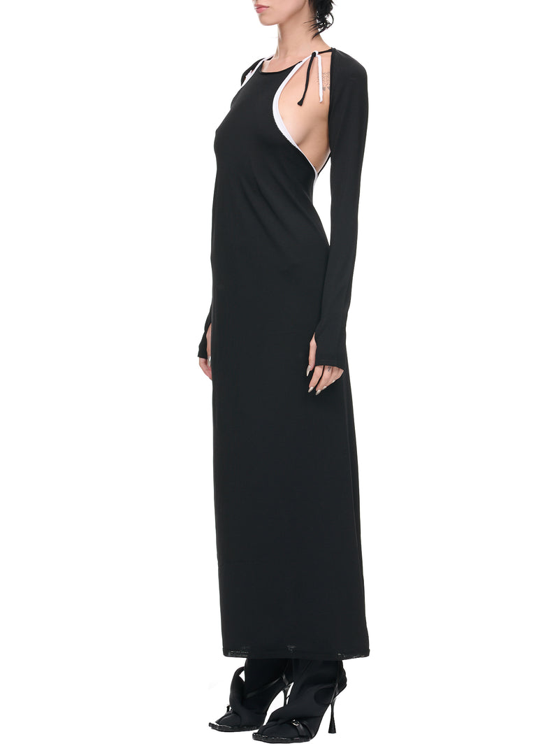 Knit Strappy Dress (0703201-BLACK)