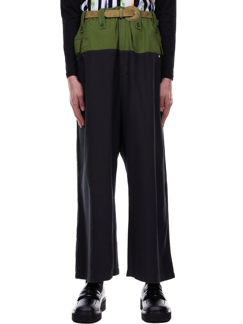 Per Gotesson Two Tone Wide Trousers | H. Lorenzo - front
