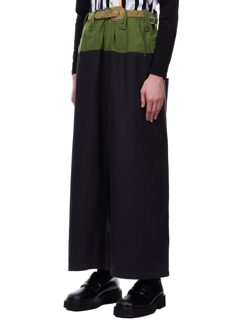 Per Gotesson Two Tone Wide Trousers | H. Lorenzo - side