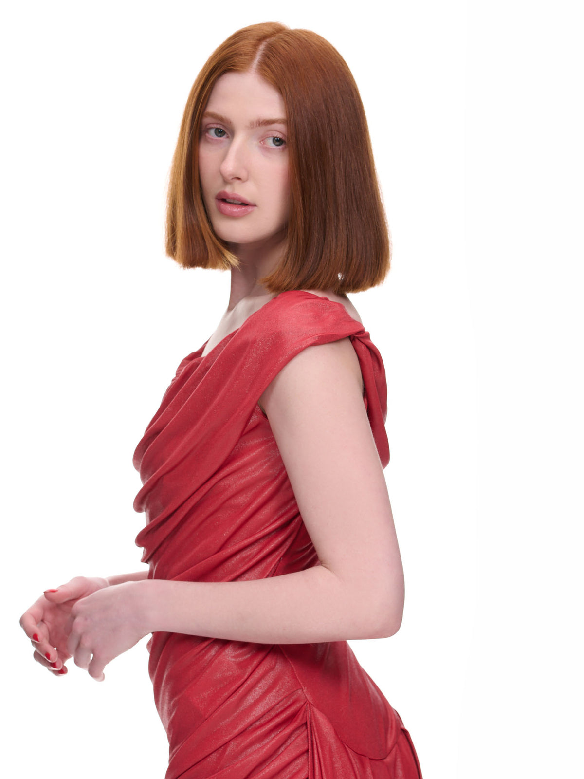 Ginnie Pencil Dress (11020008-J001R-SW-H403-RED-GRE)