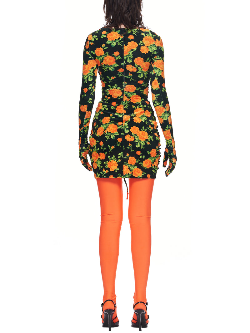Cardi Gloved Dress (14-F-ORANGE-ROSE)