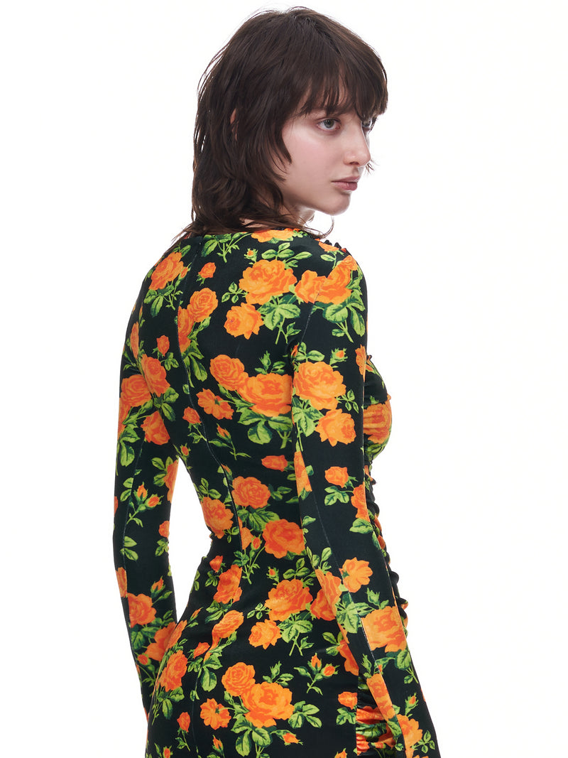 Cardi Gloved Dress (14-F-ORANGE-ROSE)