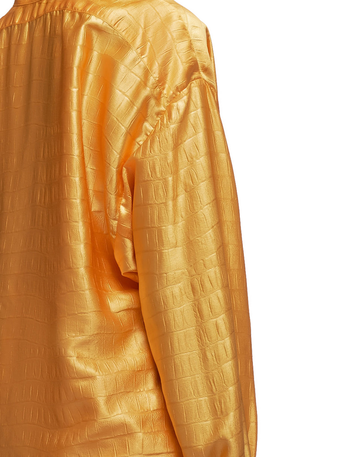 Satin Azra Embossed Tunic Shirt (16IA3108-APRICOT)