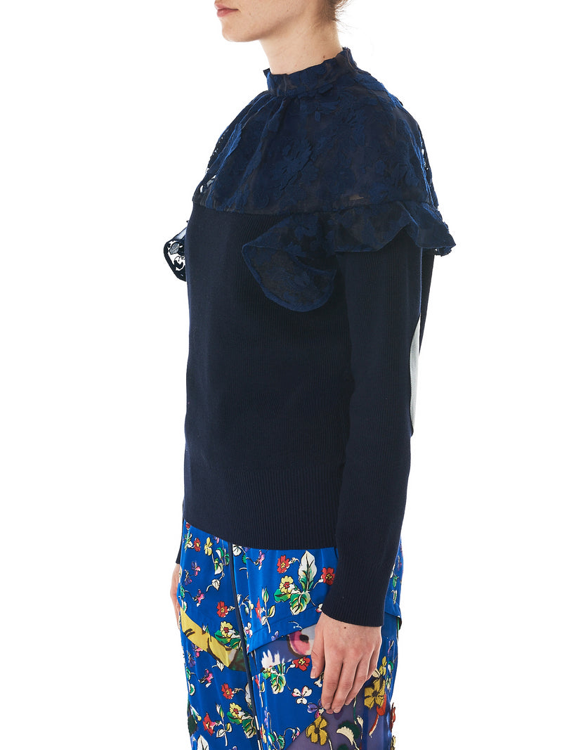 Sacai Floral Sweatshirt - Hlorenzo Side