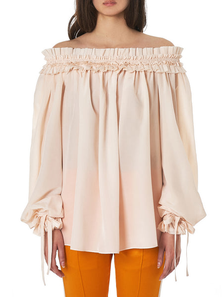 Bridget / half sleeve blouse(sugar/sesame/chocolate) – deres