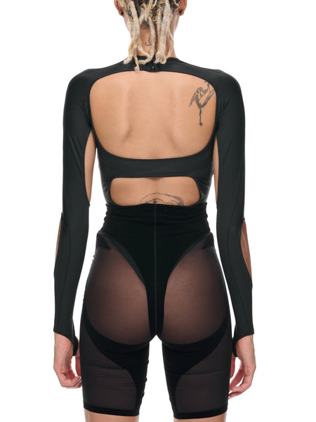 インナー・ルームウェアその他 MUGLER 'multi-layer lingerie' bodysuit Black  24P1BO0231842 Mugler Black Illusion Bodysuit Mugler