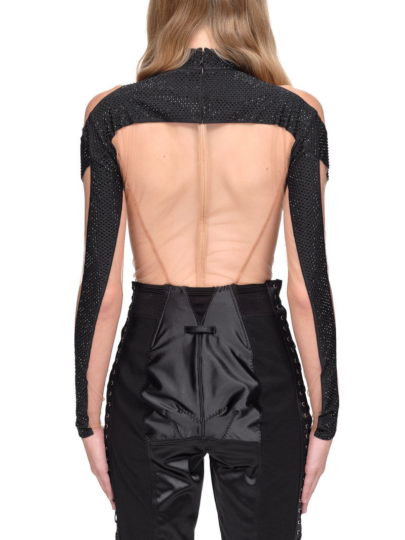 Mugler Illusion Neckline Bodysuit | H.Lorenzo - back