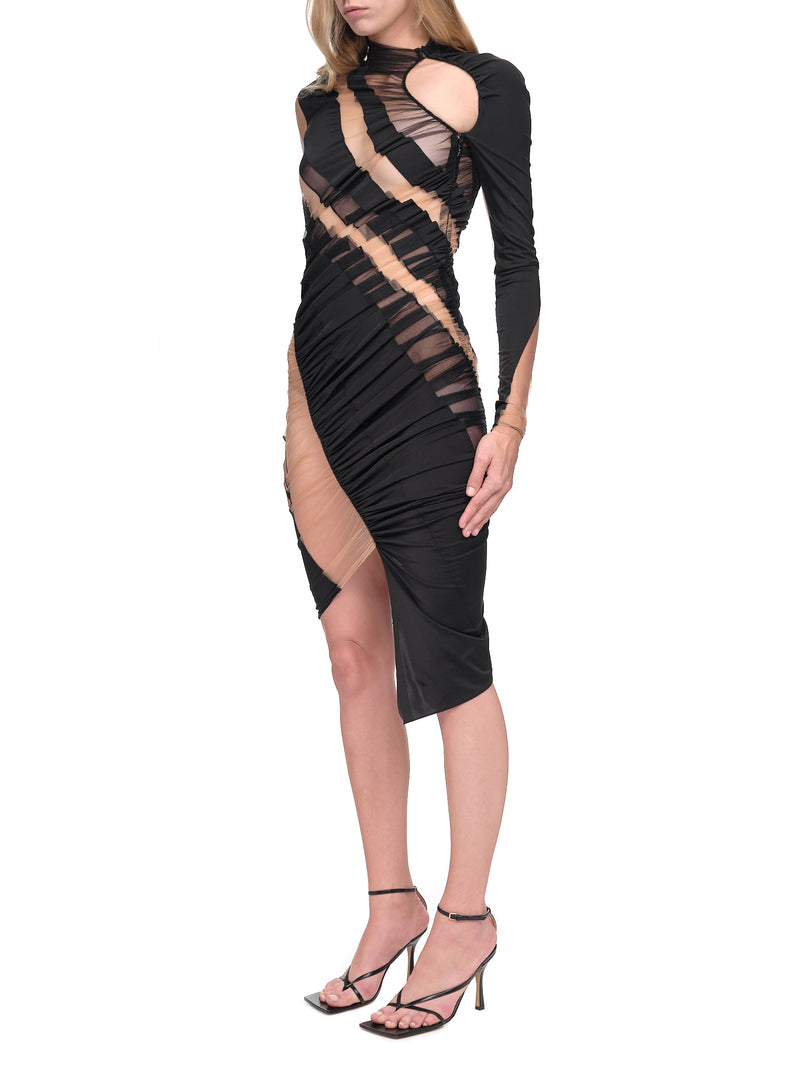 Mugler Patchwork Dress | H.Lorenzo - side