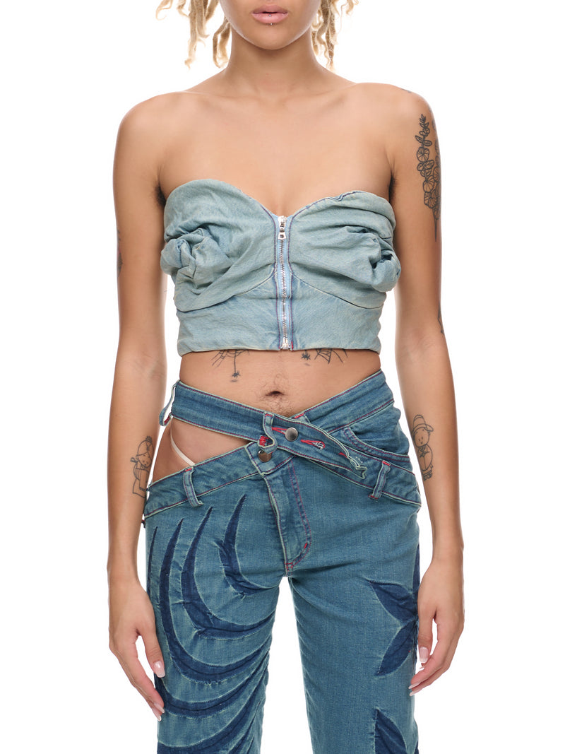 Denim Rose Top (204B-DUSTY-BLUE)