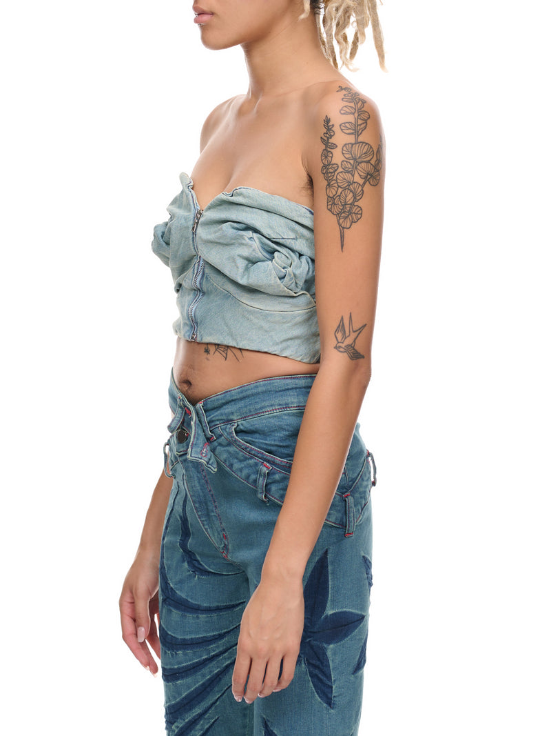 Denim Rose Top (204B-DUSTY-BLUE)