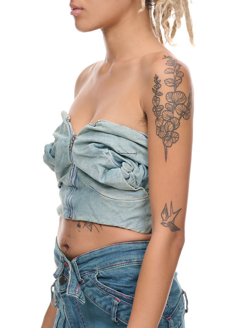 Denim Rose Top (204B-DUSTY-BLUE)