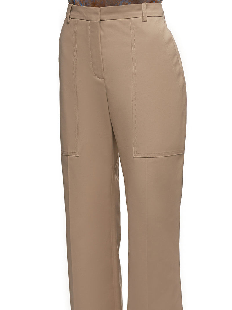 Vented Flare Trousers (20ECPA017CO0916-KHAKI)