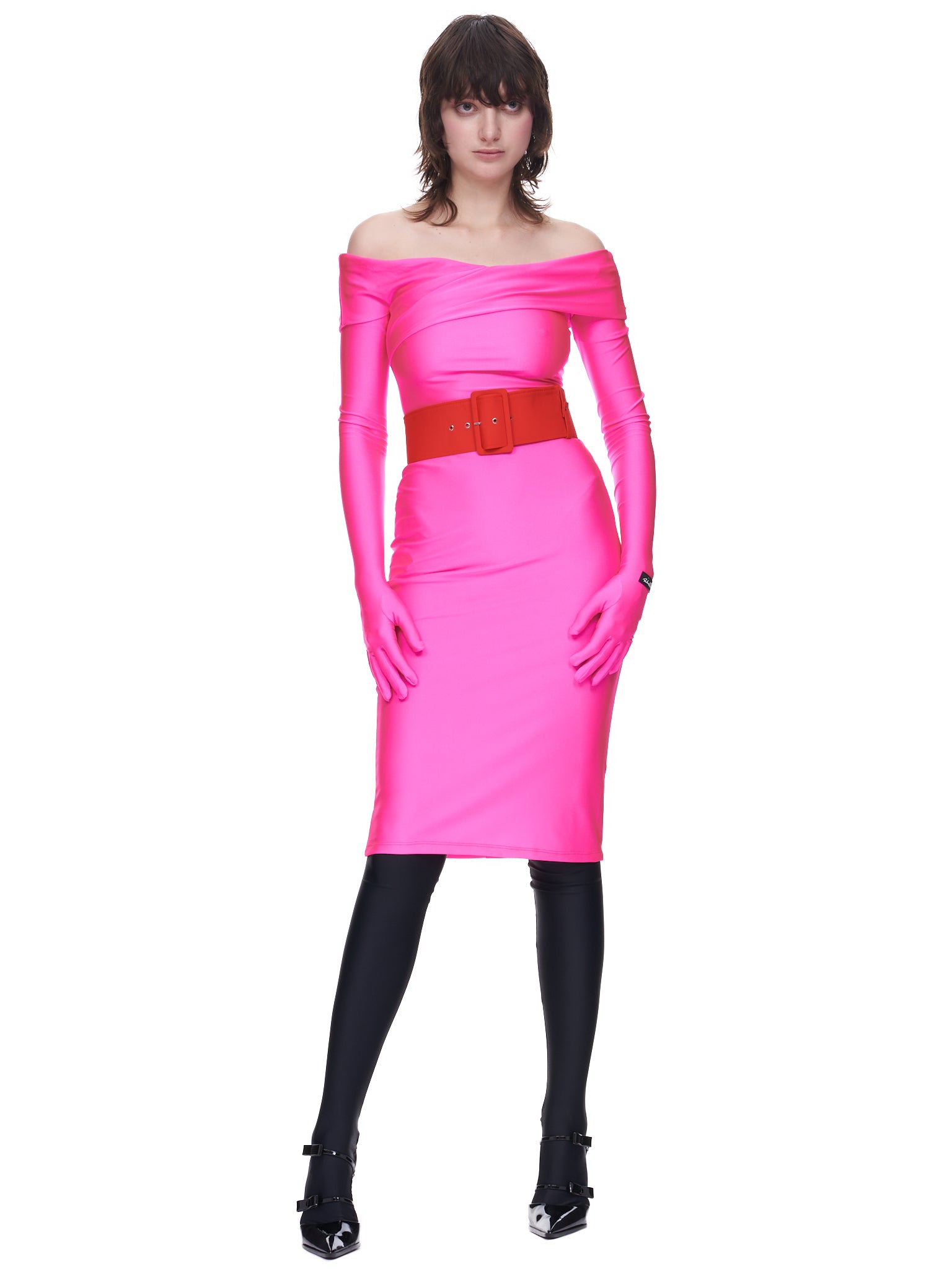 Barb Gloved Dress (21-PINK)