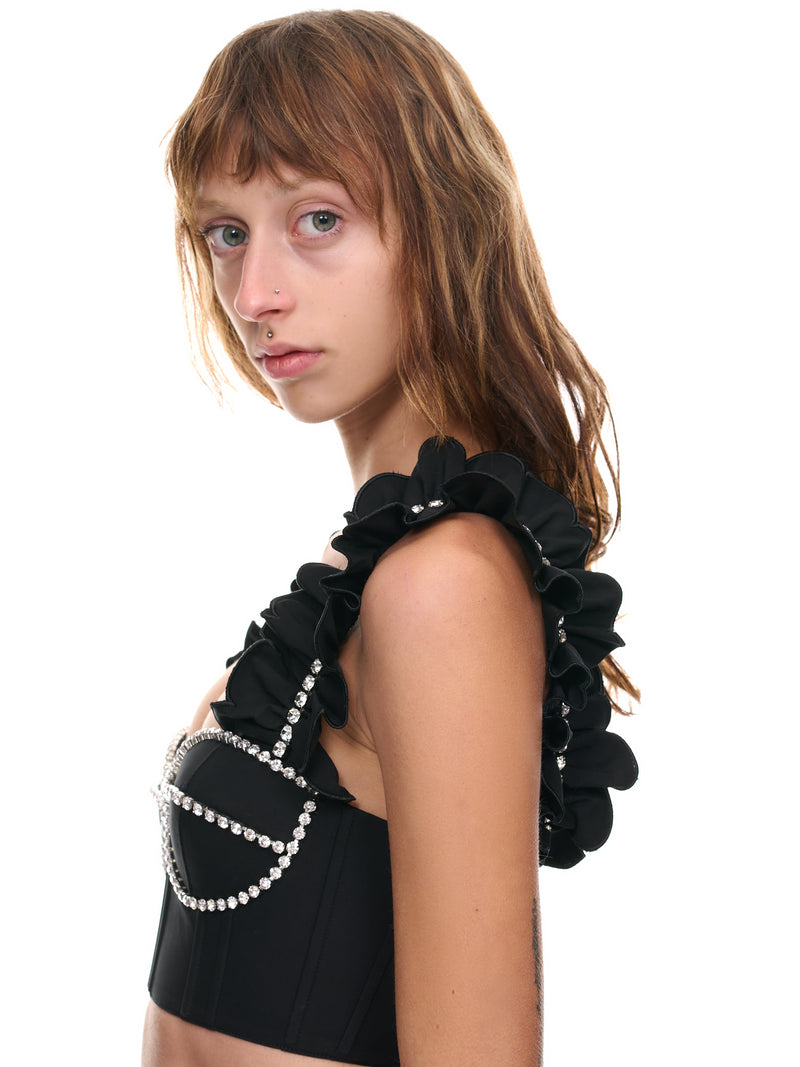 AREA Poplin Ruffle Bustier | H.Lorenzo - detail 2