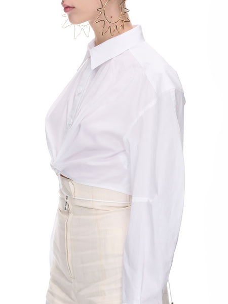 Her Praha シャツ　LITMUS Comme des Garçons Shirt Striped Woven Shirt in White | SVD USA