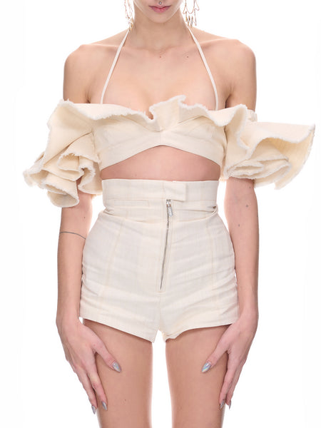 【Jacquemus】Le Haut Aouro   ビキニトップ Le Haut Aouro bikini top in brown - Jacquemus | Mytheresa