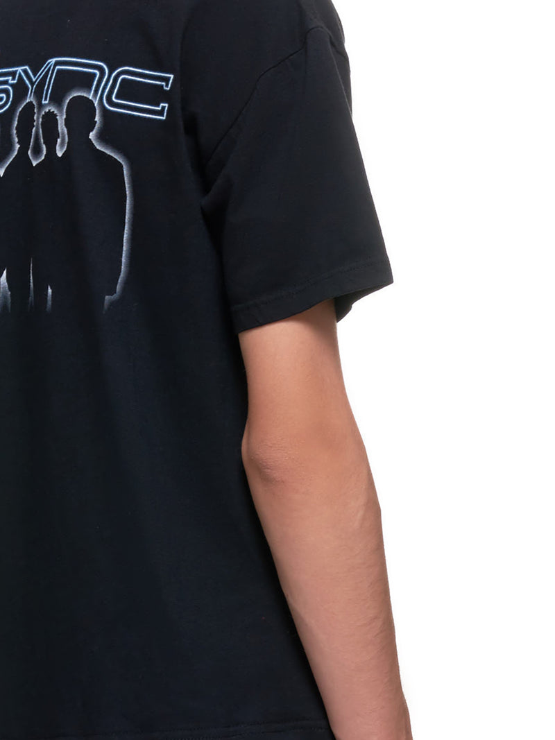 Distorted Gingham Vintage Boyband T-Shirt (EP2-NA-BLK-POP-ODYSSEY)