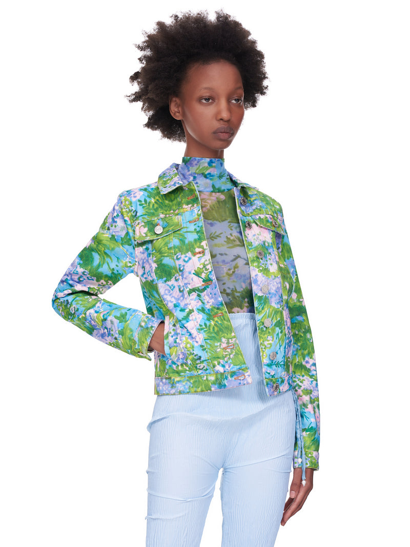 Richard Quinn Floral Denim Jacket | H. Lorenzo - detail