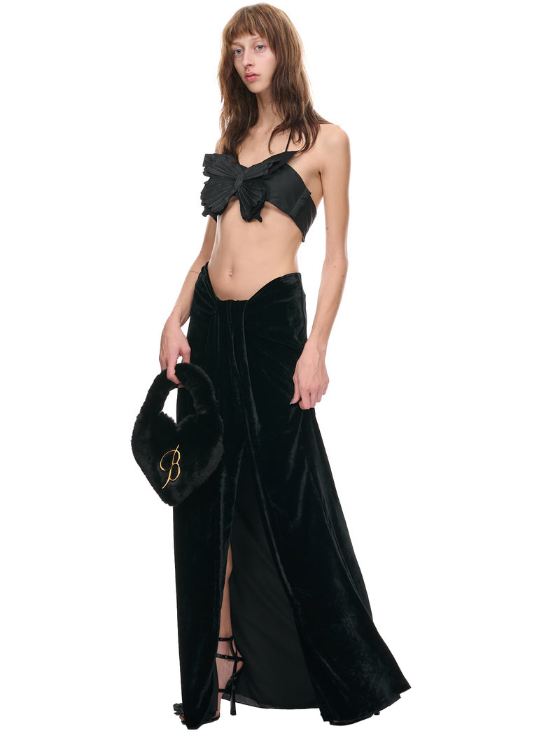 Long Velvet Skirt (2G111S-N0990-NERO)