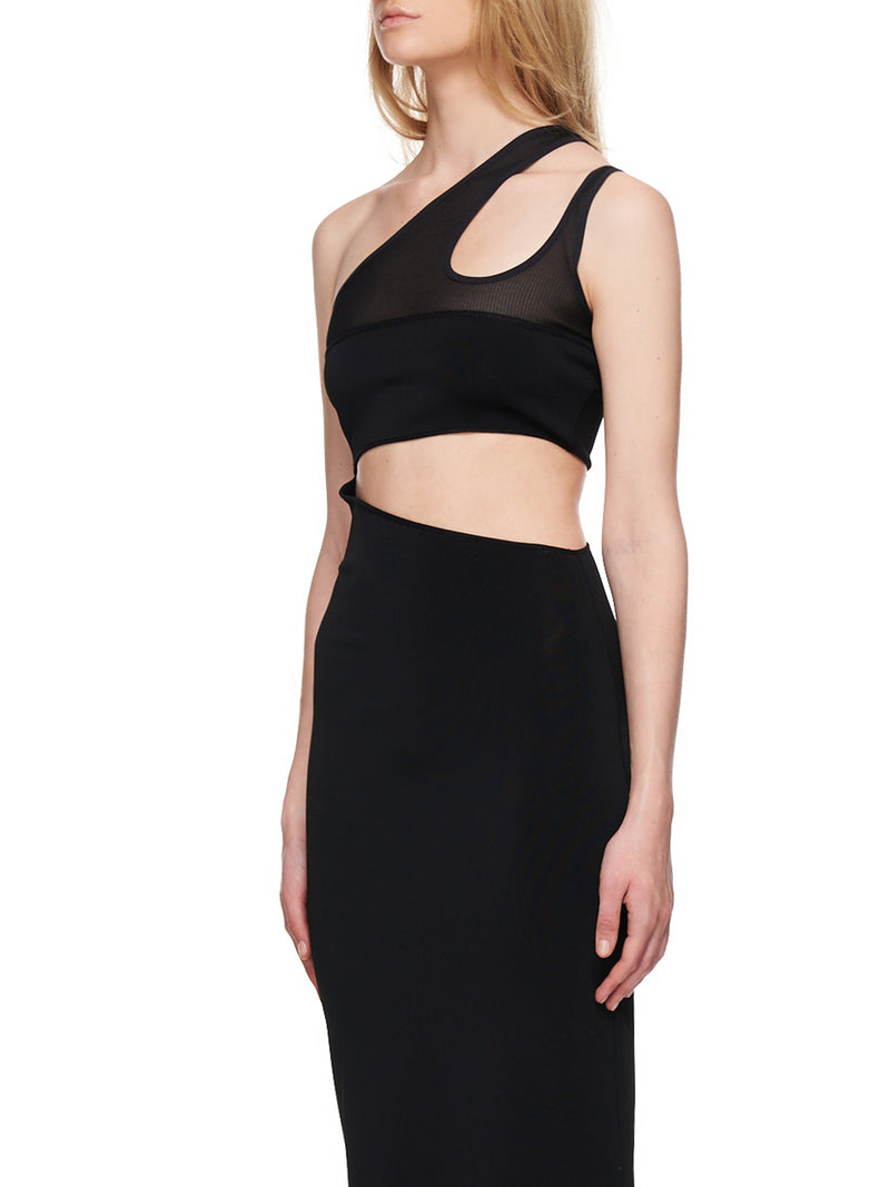 Mugler Asymmetric Knit Cut-Out Dress | H. Lorenzo - detail 1