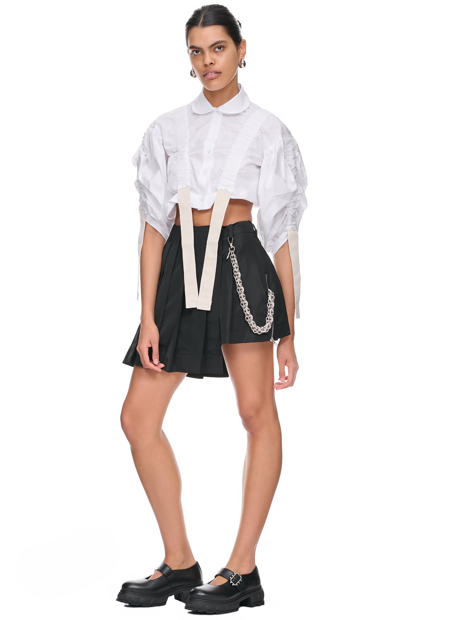 Pleated Skirt Shorts (4060-0469-BLACK)