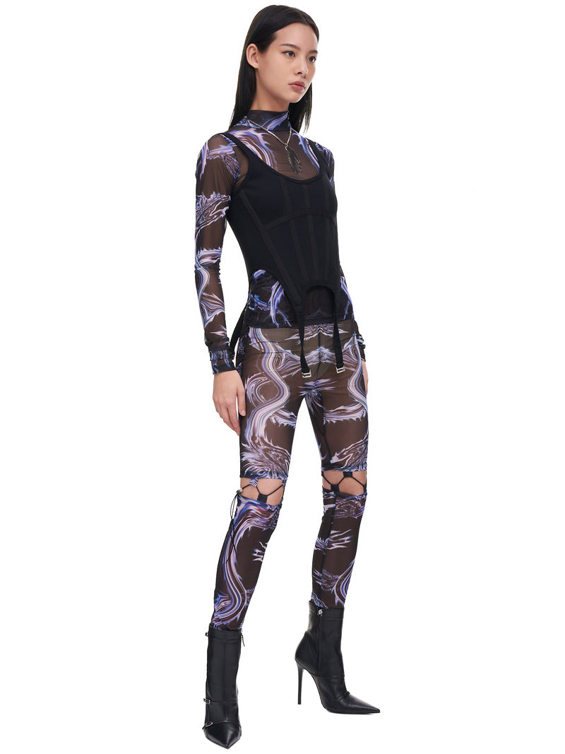 Lēo Mesh Cutout Leggings | H. Lorenzo - styled