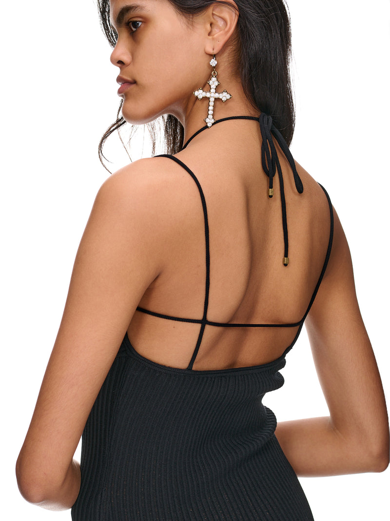 Rib Midi Dress (4A023A-N0990-NERO)