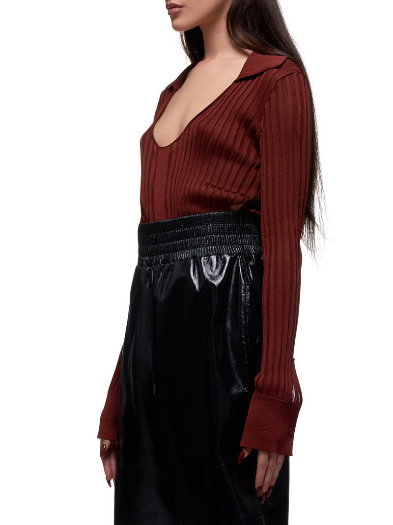 Scoop Neck Top (618567VKJM0-8857-RUST)