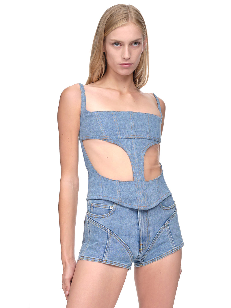 Mugler Illusion Denim Corset | H.Lorenzo - side 2