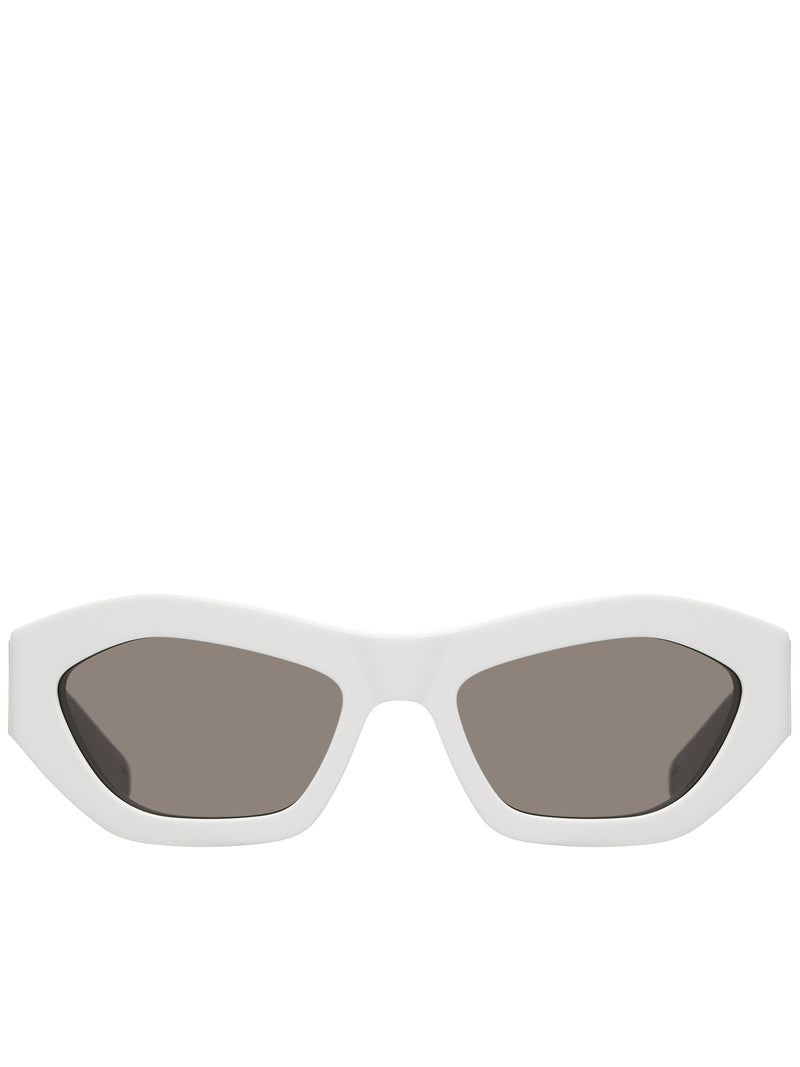 Angle Hexagonal Sunglasses (734117V2Q30-1472-WHITE-WHITE-G)
