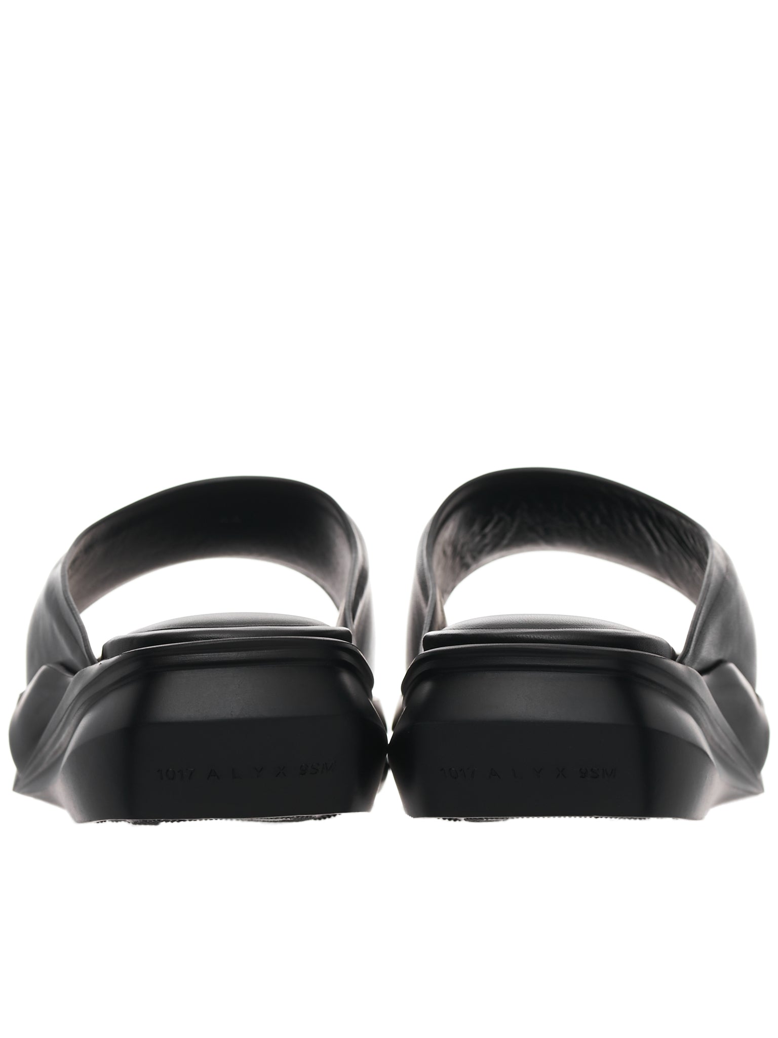 1017 Alyx 9SM Black Leather Mono-Slide | H. Lorenzo - back