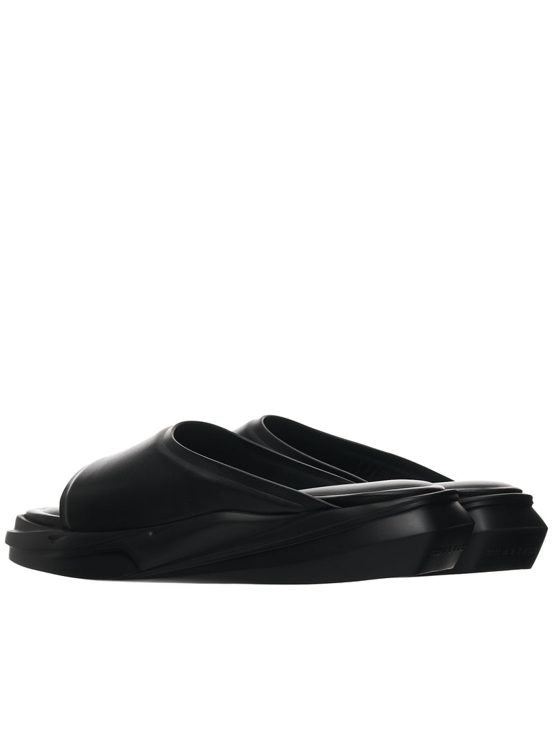 1017 Alyx 9SM Black Leather Mono-Slide | H. Lorenzo - detail