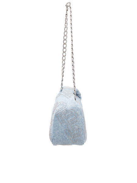 トートバッグ by FAR Baby Cush Bag in Blue Leather By Far Light Blue Suede Baby Cush Bag | ModeSens