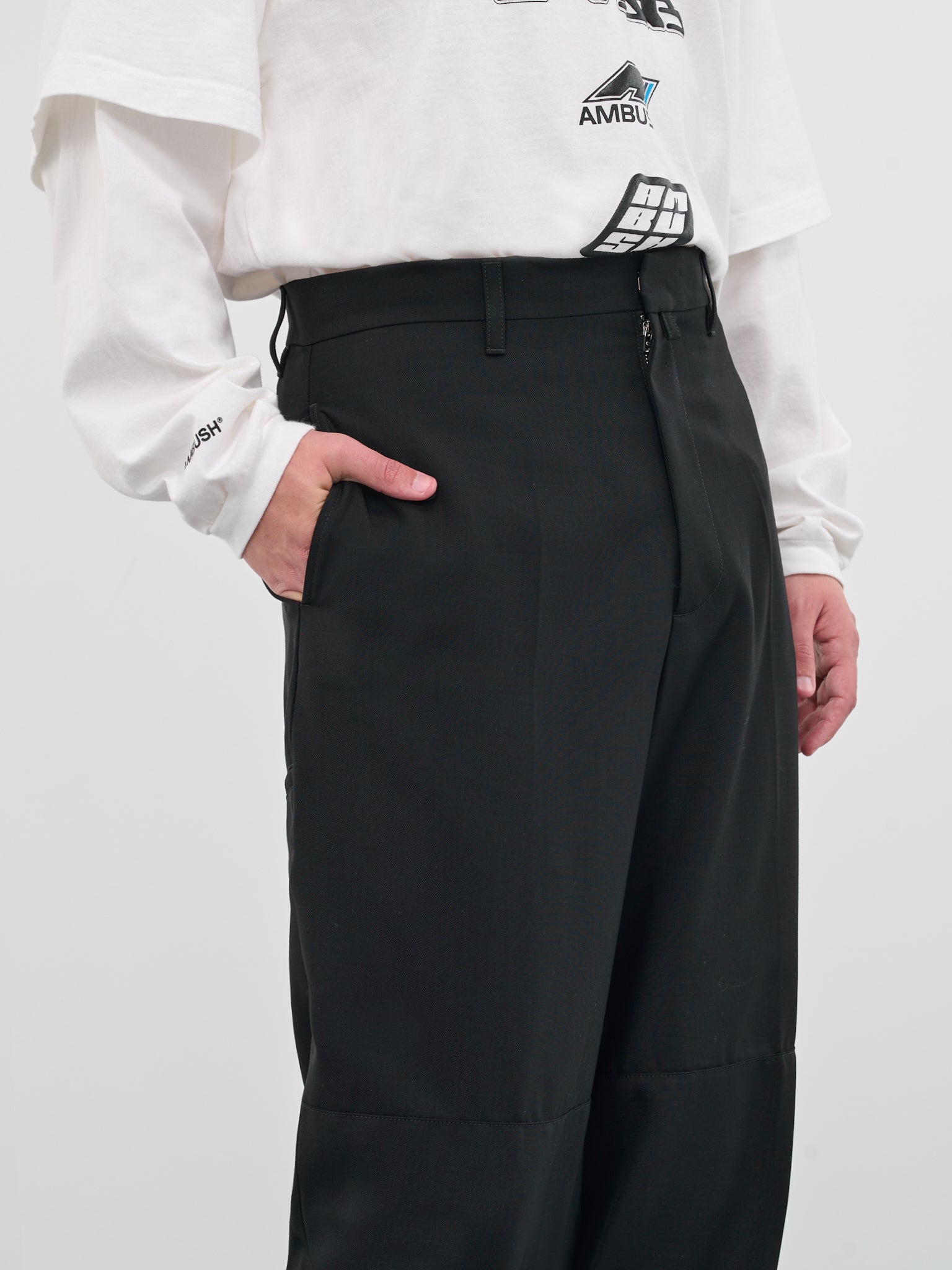 Paneled Trousers (BMCA047-FAB001-1000-BLACK-NO-C)