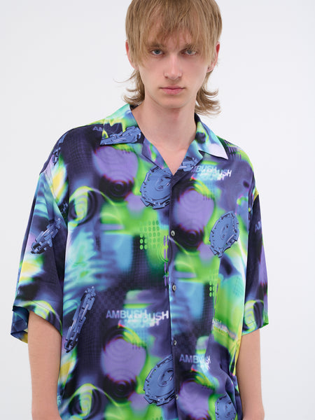トップス GEOMETRIC G PRINT MUSLIN BOWLING SHIRT Geometric G print muslin bowling shirt in ivory | GUCCI® MX